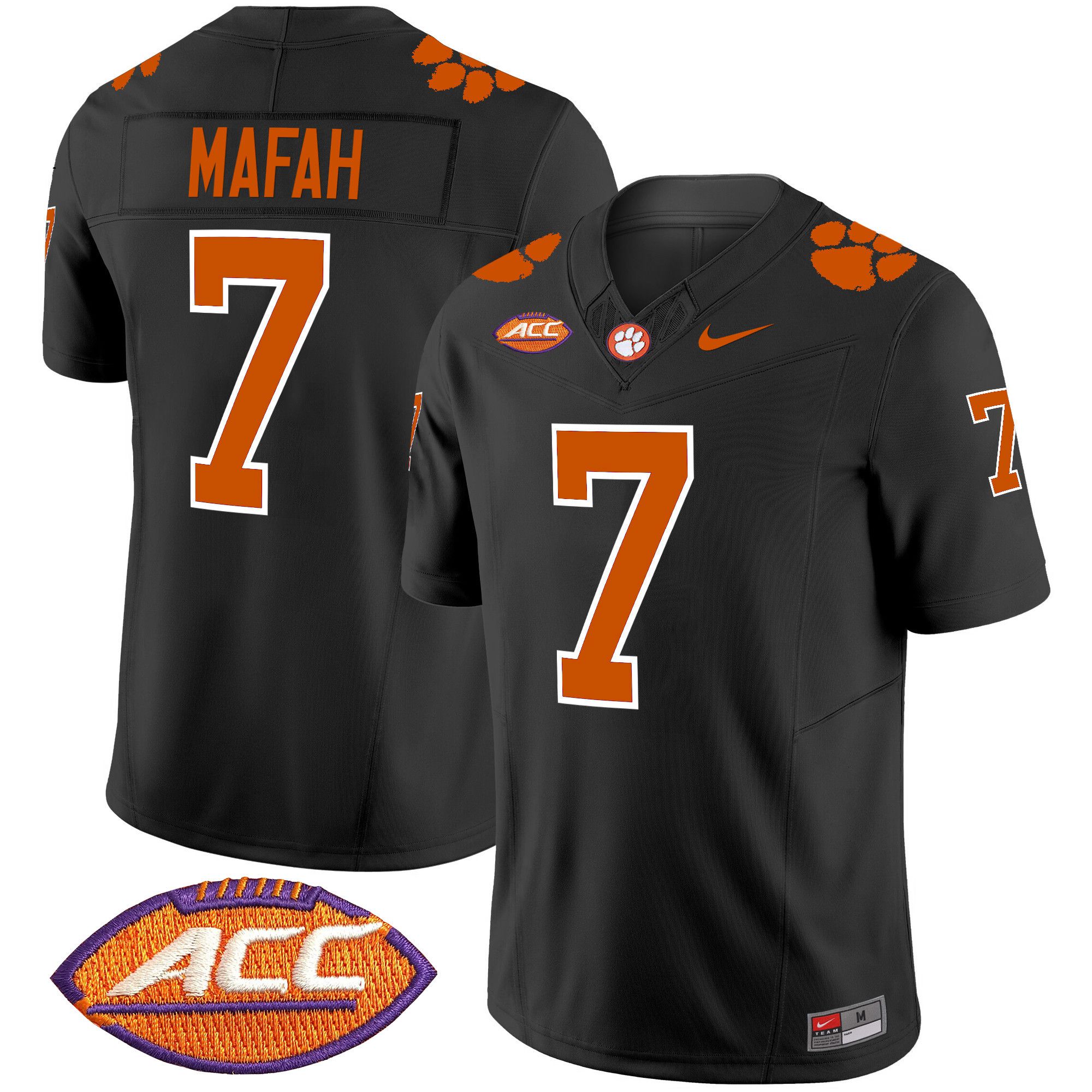 Men Clemson Tigers #7 Mafah Black 2024 Nike Vapor Limited NCAA Jersey style 1->indianapolis colts->NFL Jersey